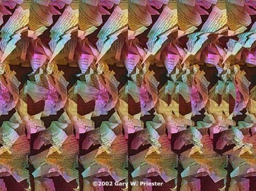 Paper Trail  - Hidden  Image Stereogram Gary W. Priester