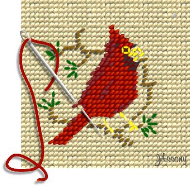 Cardinal Cross Stitch Judi Assony