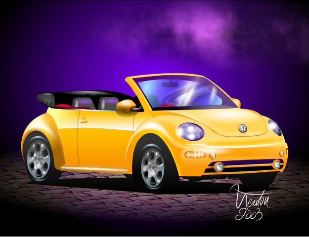 Yellow VW Beetle 2003 Newton Florentino