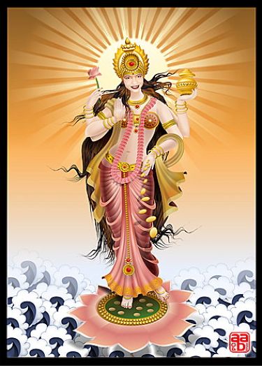 Lashkmi. Welthness, Happiness and Love India goddess Aram Alvarez