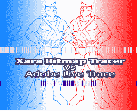 Xara Bitmap Tracer vs Adobe Live trace