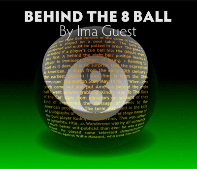 Behind the 8 Ball Guest Tutorial