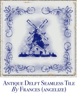 Antique Delft Seamless Tile Guest Tutorial Frances Proctor