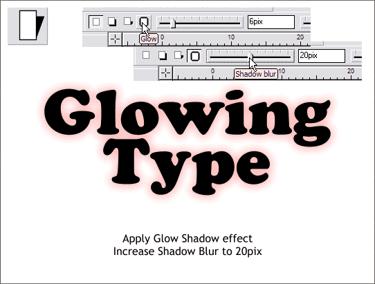 Xara Xone Workbook Glowing Type tutorial Step 2