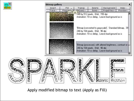 Xara Xone Workbook SparkleType tutorial Step 6