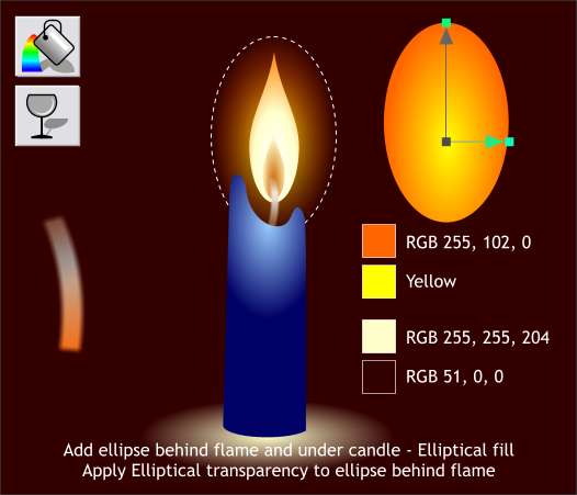 Glowing candle tutorial