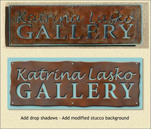 A rusty metal plaque - Xara X step-by-step tutorial