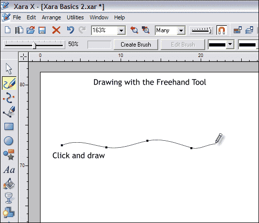 The Freehand and Brush Tool