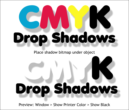 CMYK Drop Shadow tutorial