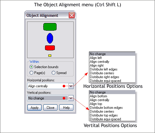 The Object Alignment menu
