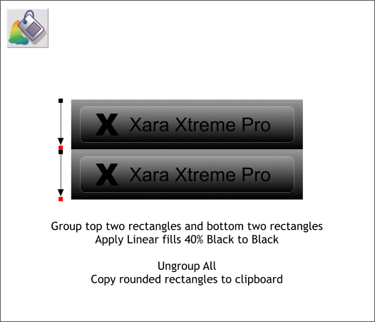 Vista-style button Xara Xtreme Pro tutorial