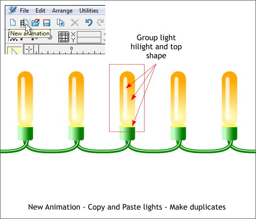 Blinking Lights Flash Animation - Xara Workbook Tutorial