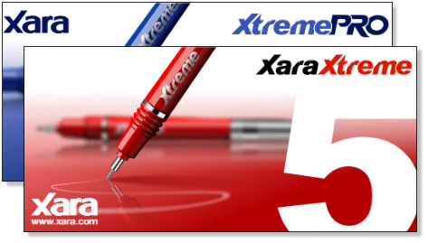 Xara Xtreme 5 and Xtreme 5 Pro Splash Screen