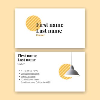 Free business card template