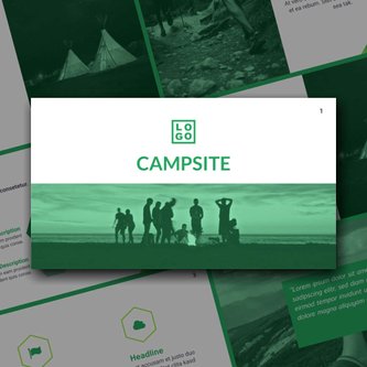 Free presentation campsite template
