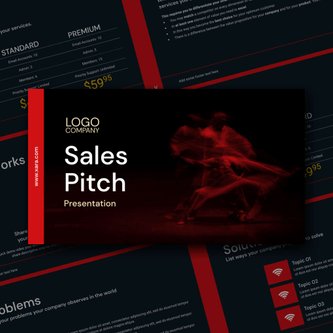 Free presentation dark sales pitch template