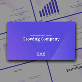 Free presentation growing company template