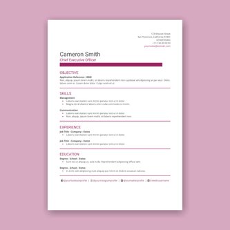 Free resume template