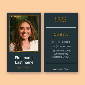 Free real estate – business card template