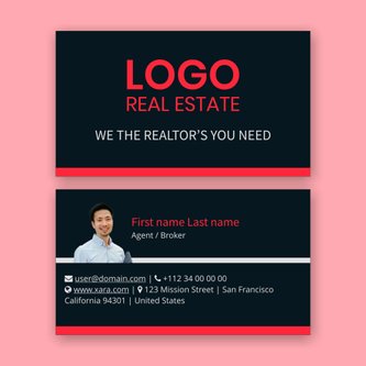 Free real estate – business card template