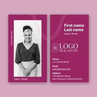 Free real estate – business card template