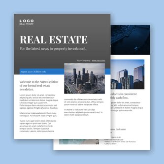 Free real estate – newsletter template