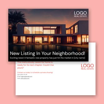 Free real estate – postcard template