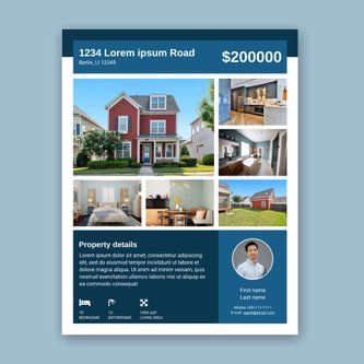 Free real estate – window display template