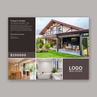 Free real estate – window display template