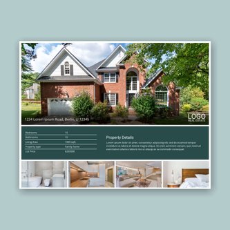 Free real estate – window display template