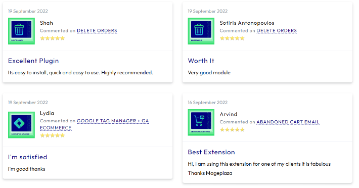 User Social Proof Example: Mageplaza